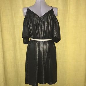 Metallic Loft Off the shoulder dress